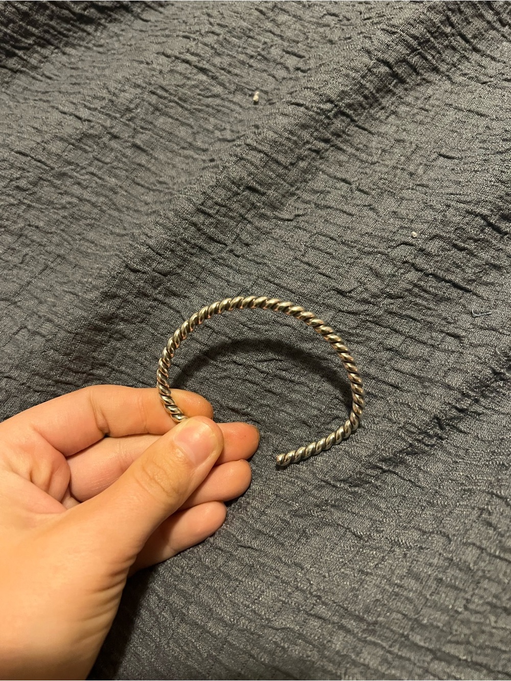 Sterling silver Twisted Open Cuff Bracelet - Silver